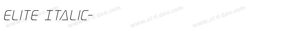 Elite Italic字体转换